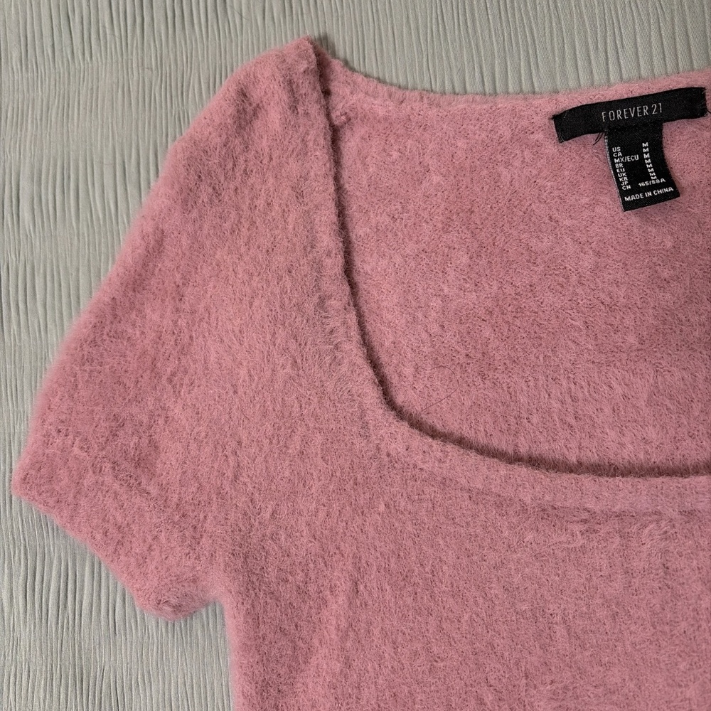 fuzzy pink top - Picture 2 of 2